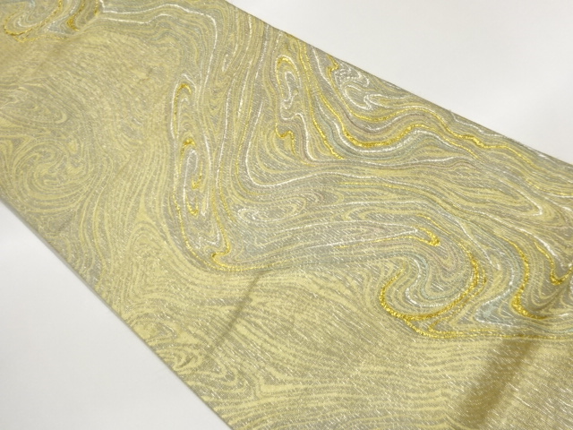JAPANESE KIMONO / FUKURO OBI / KINTOSHI / PAPER CLOTH / WOVEN ABSTRACT PATTERN 